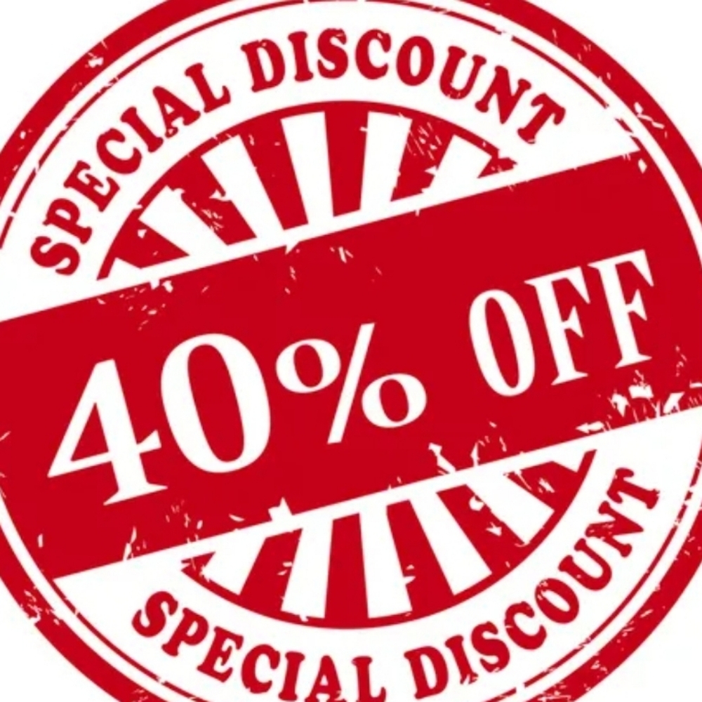 40% Off Oct 14 & 15.25